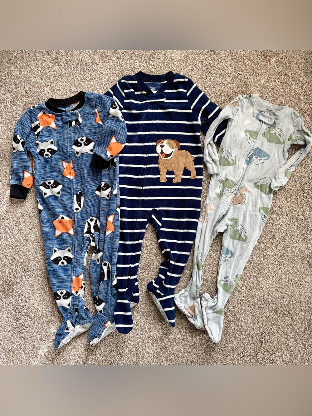 Baby footie sleep & play -set of 3